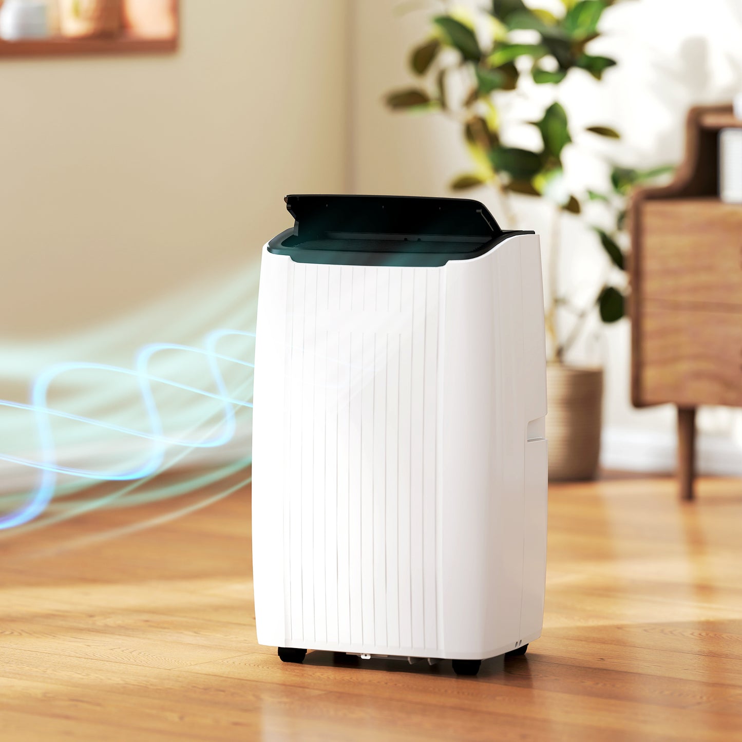14000 BTU 5-in-1 Portable Air Conditioner | Cool, Heat, Dehumidify | WiFi | White