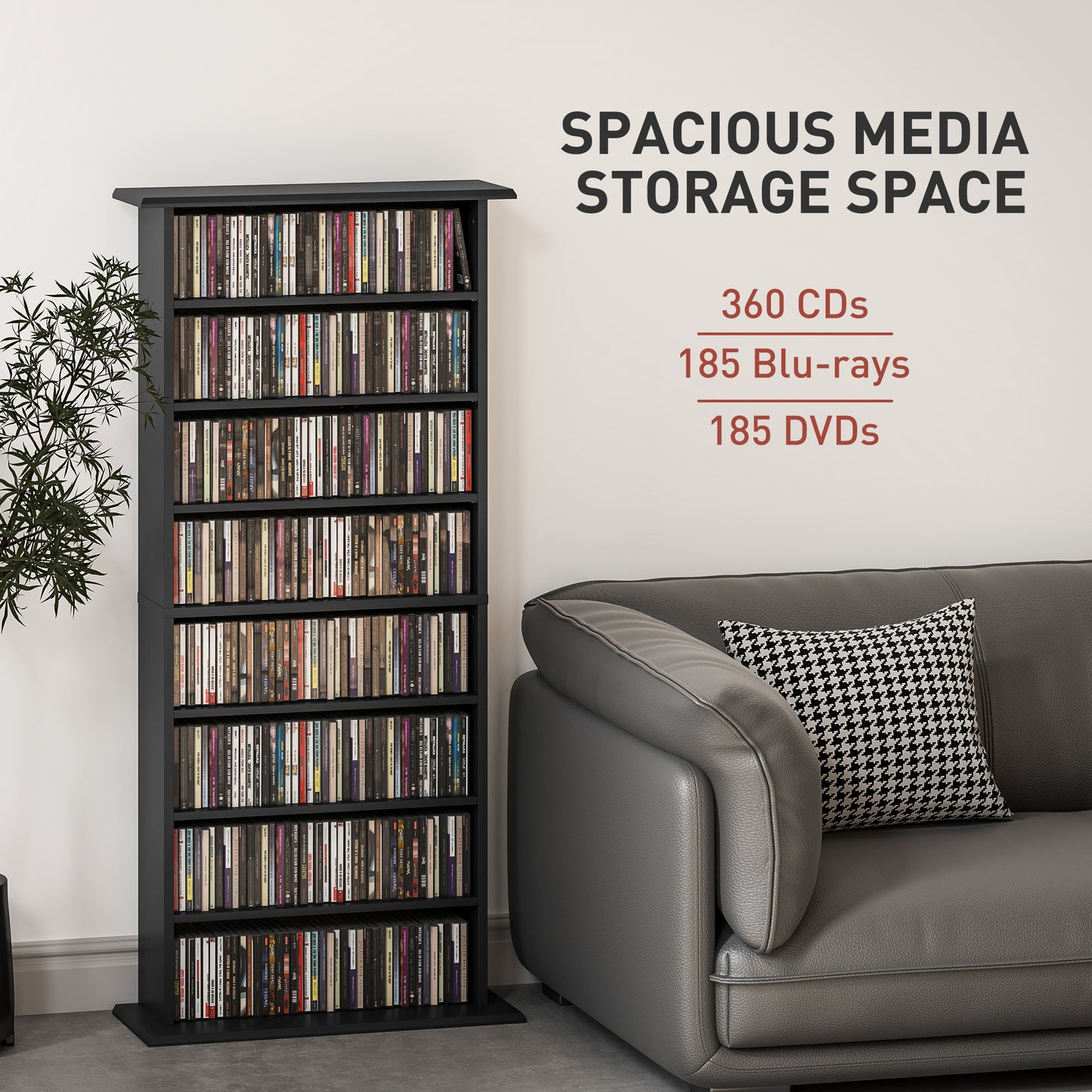 360 CD Storage Unit - Black