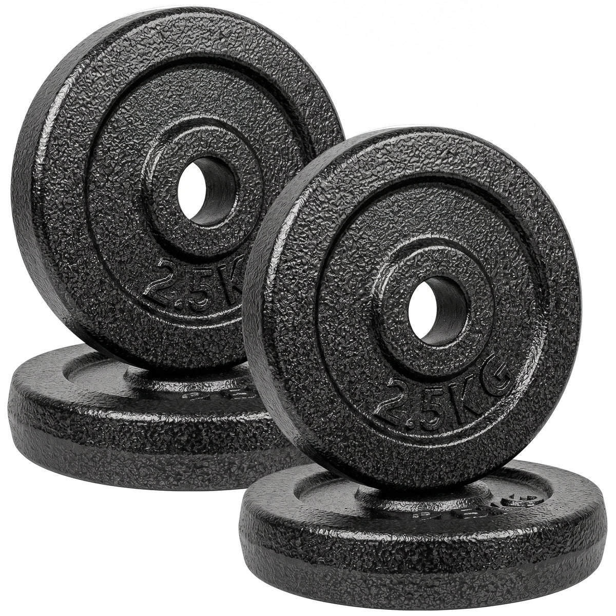 Metal Weight Plates Set | 4 x 5 kg or 4 x 2.5 kg Options | 1 Inch Standard Fit | Rust-Resistant Finish | Dumbbell & Barbell Compatible | Grey