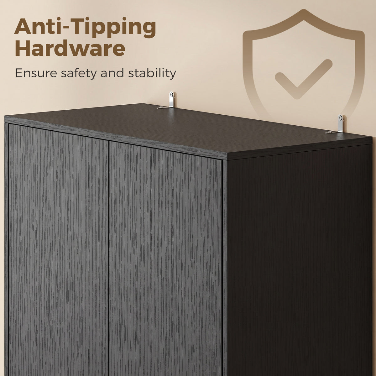 Kitchen Pantry Cabinet | 170cm Freestanding Storage Cupboard with Soft-Close Doors, 2 Colours