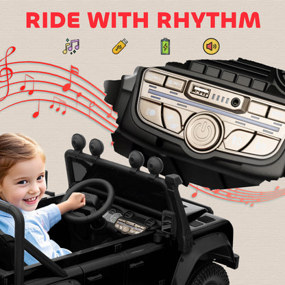 AIYAPLAY Kids Official Licensed Land Rover Defender 110 SVX Ride On Car with Remote Control, Music, Horn, 4 Spring Suspension Wheels, LED Lights for 3-5 Years Old