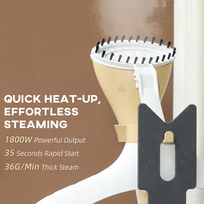 1800W Standing Clothes Steamer, with Accessories - Grey