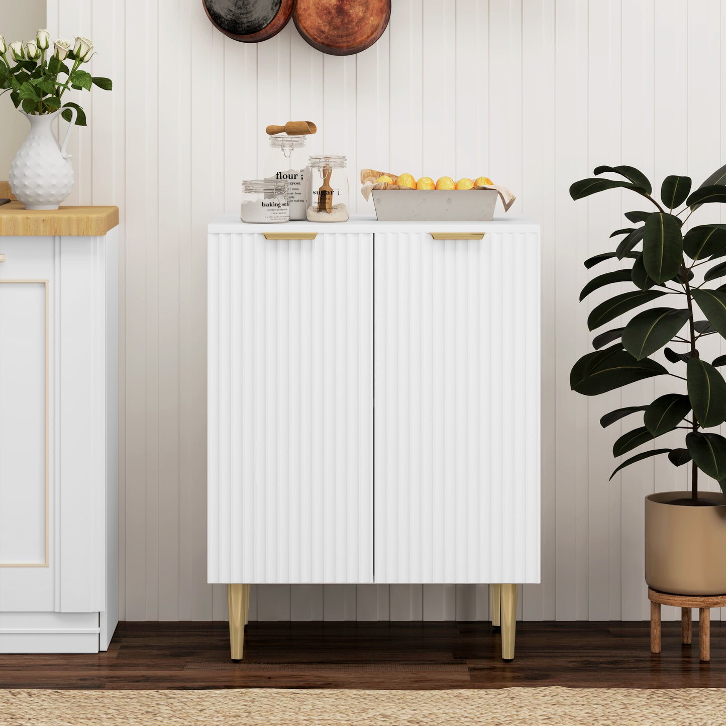 Adjustable Shelf Sideboard Cabinet - White