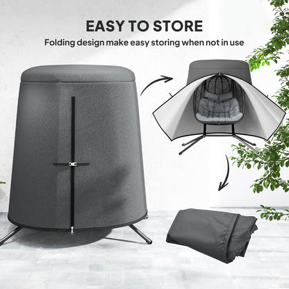 Outsunny 196 x 230 cm Hanging Egg Chair Protective Cover - Grey