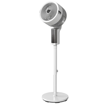 Pedestal Standing Fan | 20dB Sleep Mode | 8 Speeds | 9.5m³/min Airflow | 3D Oscillation | Aromatherapy Pad | Blue Mood Light | Detachable Grill | 5m Remote | 12H Timer | 50W | 110cm | White