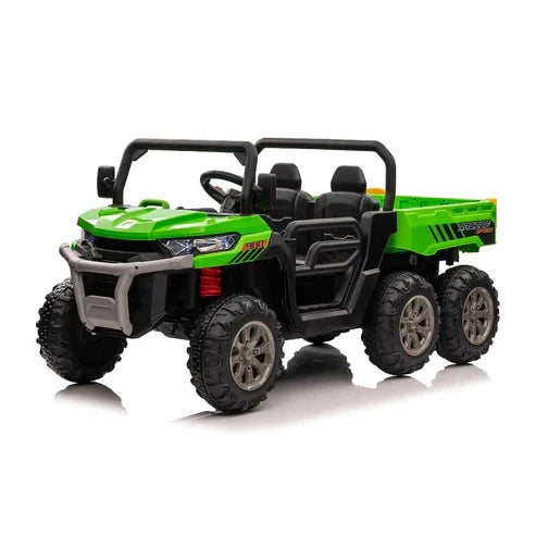 24V 6 Wheel Gator Ride On Versatile Electric Vehicle With Tipping Function, Parental Control With Entertainment Features - MP3 and USB