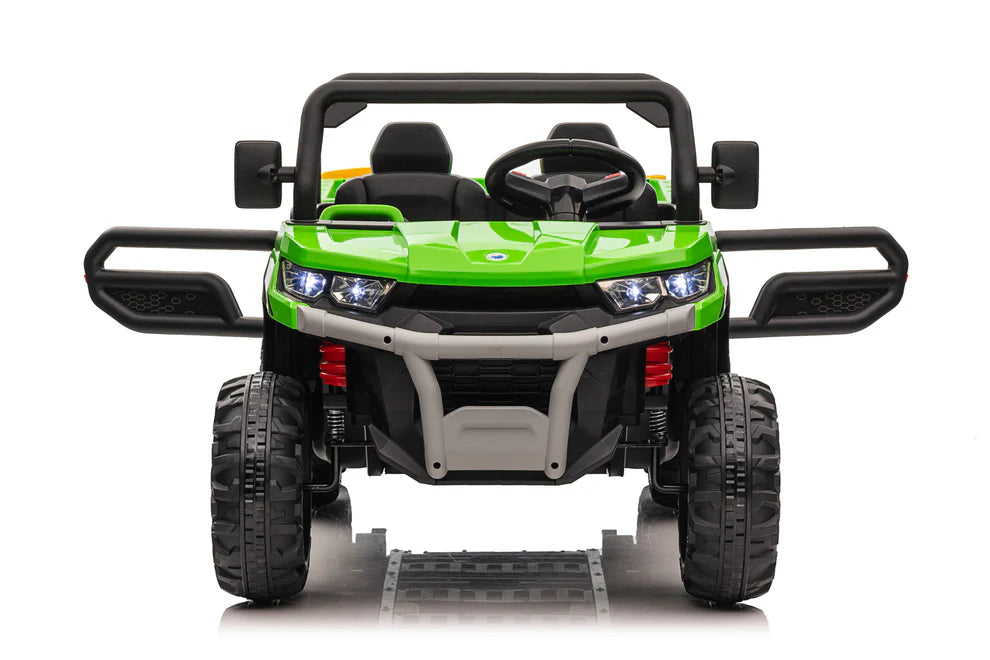 24V 6 Wheel Gator Ride On Versatile Electric Vehicle With Tipping Function, Parental Control With Entertainment Features - MP3 and USB