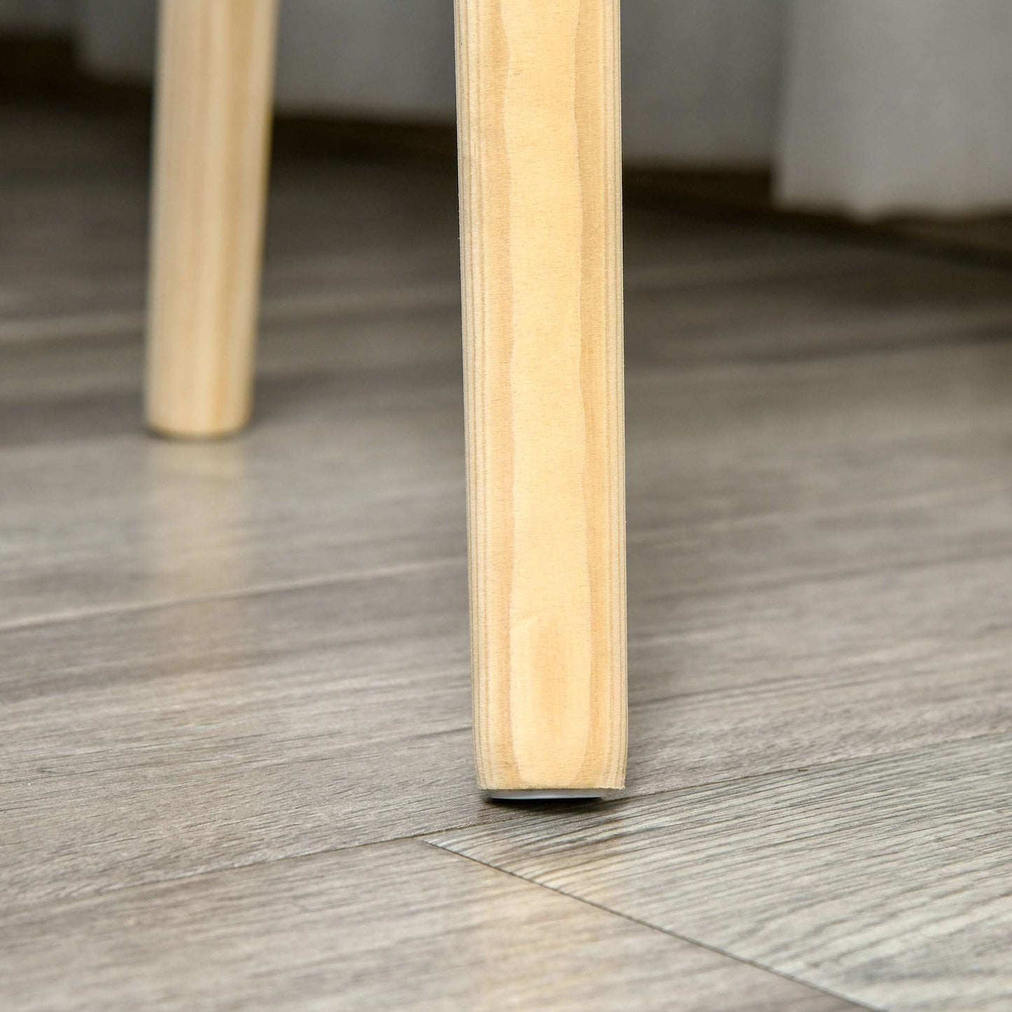 Modern Side Table With Hidden Storage Space, Round Night Stand With Removable Tray Wood Table /  Living Room Children's Room, Set of 2, Grey