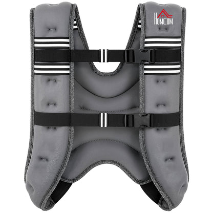 5 kg Weighted Vest | Adjustable Oxford Fabric Running & Walking Training Vest with Mesh Pocket & Reflective Strips | Grey
