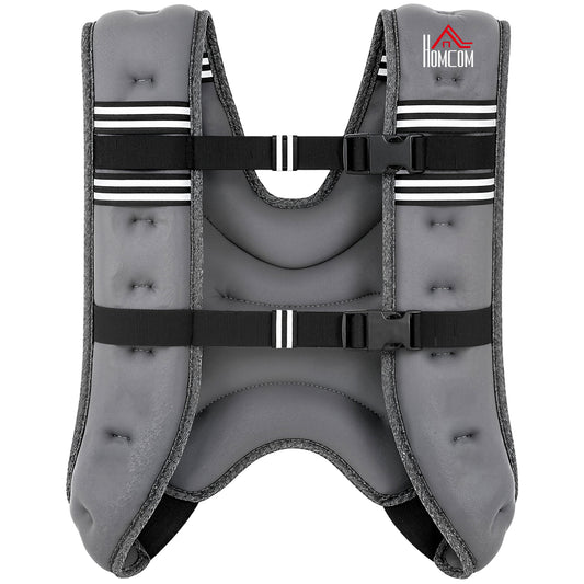 5 kg Weighted Vest | Adjustable Oxford Fabric Running & Walking Training Vest with Mesh Pocket & Reflective Strips | Grey