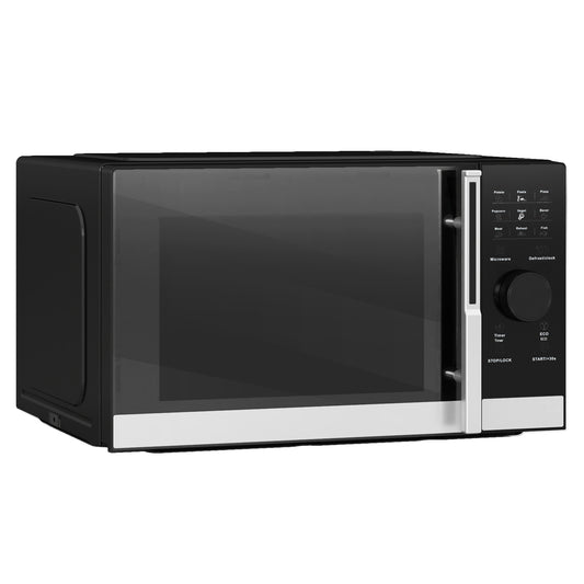 23L 800W Microwave Oven, Digital Solo with 10 Power Levels, Automatic Defrost, 8 Auto Cook Menus, 60 Minutes Timer, Eco Mode - Black