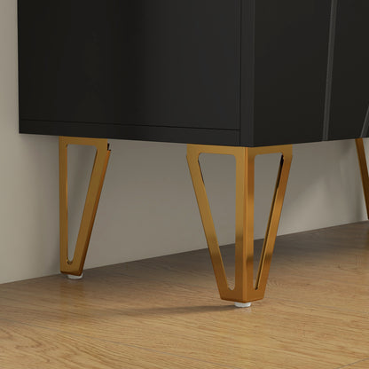 Narrow Shoe Storage Cabinet with Soft-Close Hinges and Adjustable Shelves for 15-20 Pairs of Shoes, Black