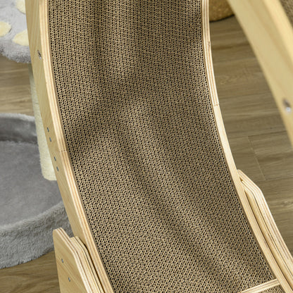 PawHut 4PCs Cat Scratching Board Cat Treadmill Replacement, 55 x 26cm, Brown