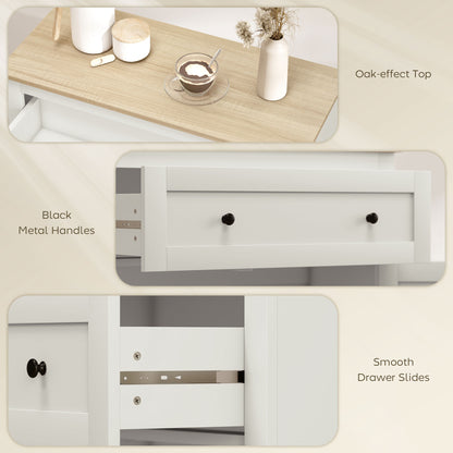 Sideboard Storage Cabinet, Modern Kitchen Cupboard with Adjustable Shelf, Drawer and Double Doors