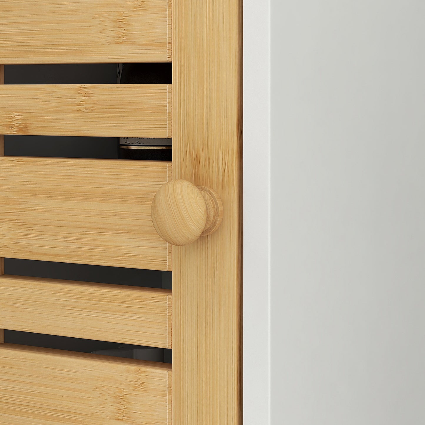 Bathroom Cabinet with Toilet Paper Holder - White