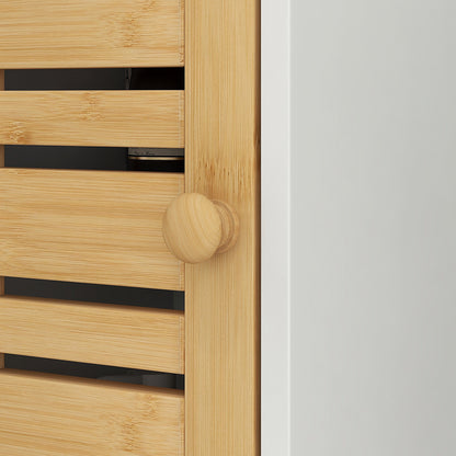 Bathroom Cabinet with Toilet Paper Holder - White