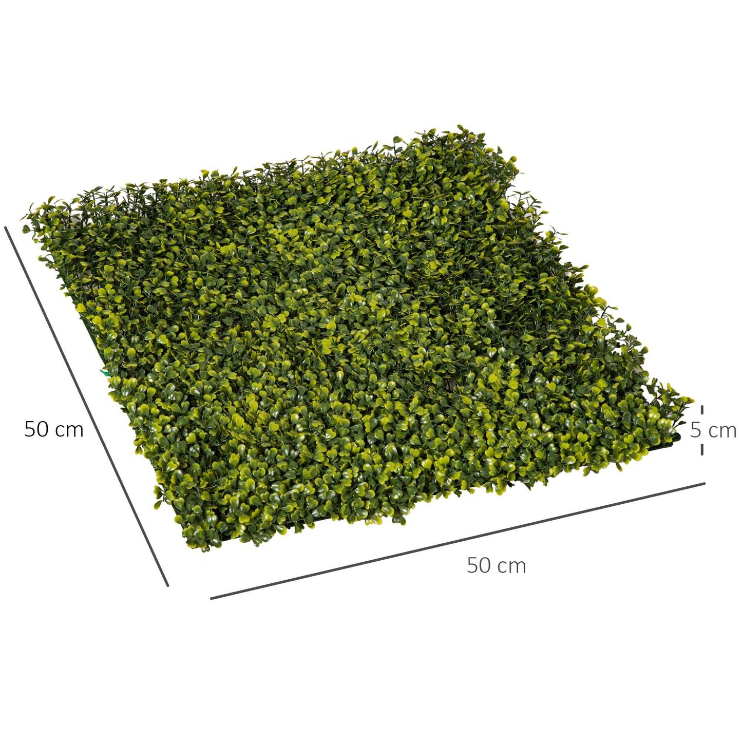 12 Pieces Artificial Wood Paneling for Walls 20" x 20" Grass Privacy Fence Screen Faux Hedge Greenery Backdrop Encrypted Milan Grass
