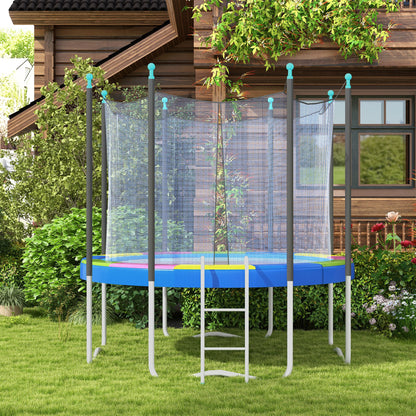 SPORTNOW 12ft Trampoline Spring Pad Cover Replacement | Multi-Coloured | Ø366x30cm | Plastic PE EPE Foam | Elastic Cord | Waterproof | UV Resistant | Tear-Resistant | Foldable | Round Trampoline