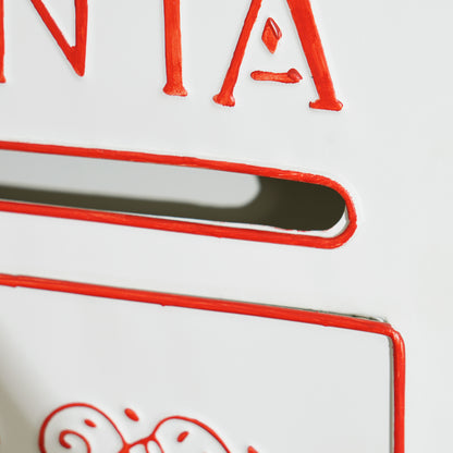 Post Box Letters to Santa Mailbox, Wall Mounted Postbox, Christmas Decoration for Indoor and Outdoor, White