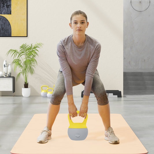 12KG Soft Kettlebell, Kettlebell with Non-Slip Handle for Home Gym, Weight Lifting, Strength Training, 4 Colours Available