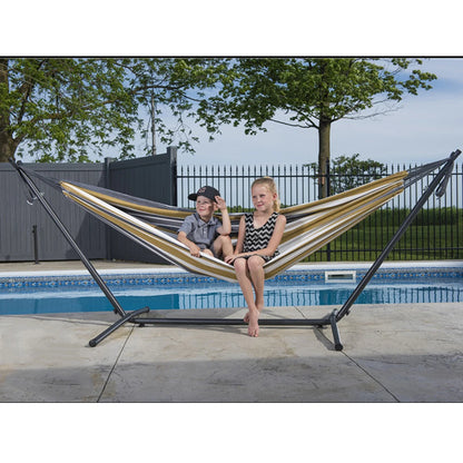 Heavy Duty Hammock With Metal Frame Free Standing Swinging Camping Travel Chair Lounger For Outdoor Patio Lawn