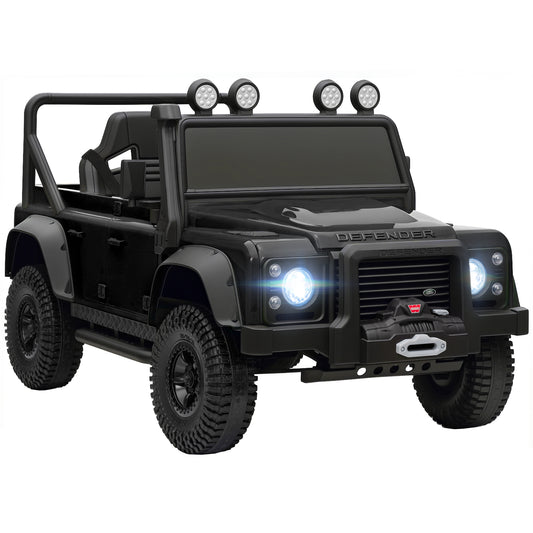 AIYAPLAY Kids Official Licensed Land Rover Defender 110 SVX Ride On Car with Remote Control, Music, Horn, 4 Spring Suspension Wheels, LED Lights for 3-5 Years Old
