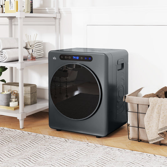 4kg Compact 40-60℃ Portable Small Space Tumble Dryer - Grey