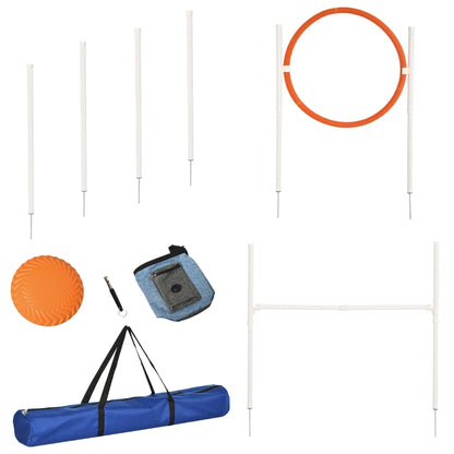PawHut Dog Agility Training Equipment for Dogs with Carry Bag - Multicoloured