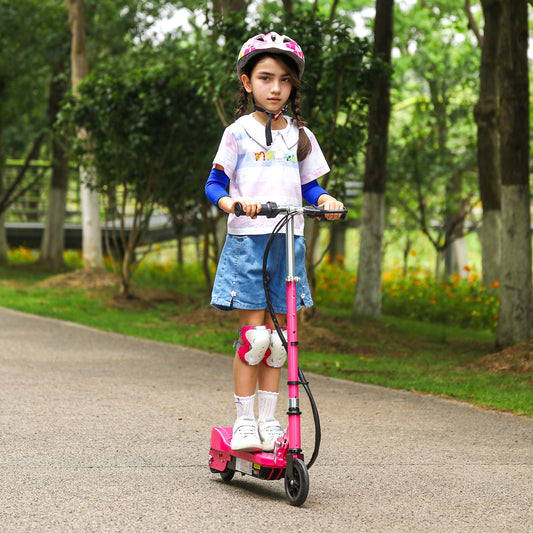 Folding Electric Kids Scooter Ride on Age 7-14, Pink