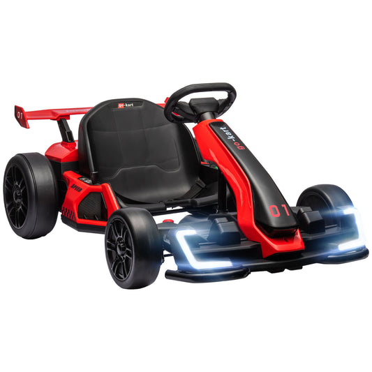 24V Electric Go Kart for Kids with Adjustable Seat for 6-12 Years Old