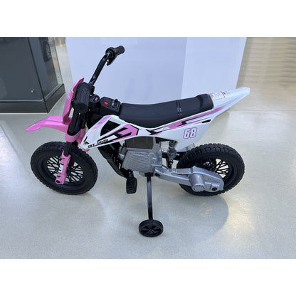 Kids Electric Ride-On Motorcycle | Pink 12V Motorbike with Training Wheels, Rear Suspension, Soft Start & Music | 2.4-5 km/h | 3-6 Years | 30 kg
