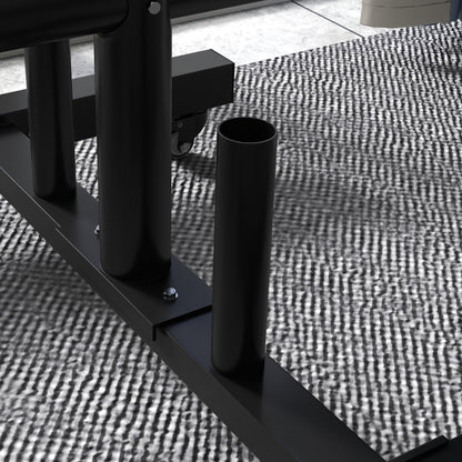 SPORTNOW Weight Rack for Olympic Weight Plate, 3 Tier Weight Tree for 2 inch Plates and Bars, Weight Organizer Stand with 4 Transport Wheels and Clamps for Home Gym, Black