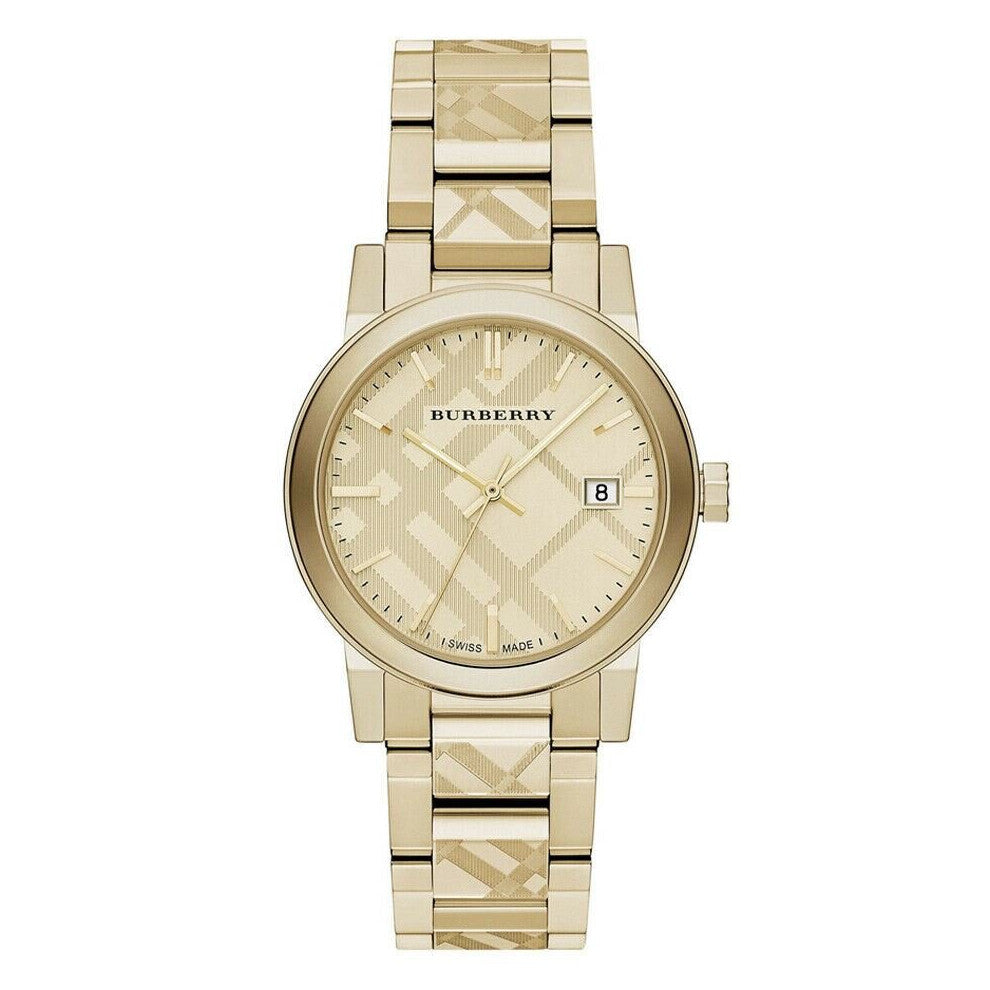 Burberry Swiss Gold Ion-Plated Stainless Steel Ladies Watch - BU9038