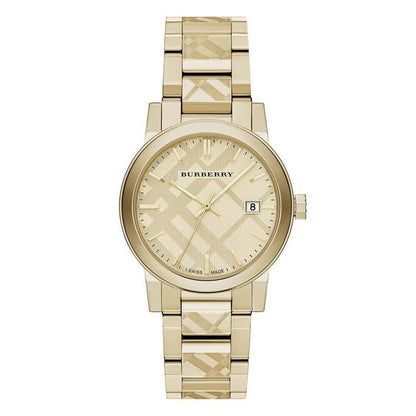 Burberry Swiss Gold Ion-Plated Stainless Steel Ladies Watch - BU9038