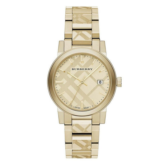 Burberry Swiss Gold Ion-Plated Stainless Steel Ladies Watch - BU9038