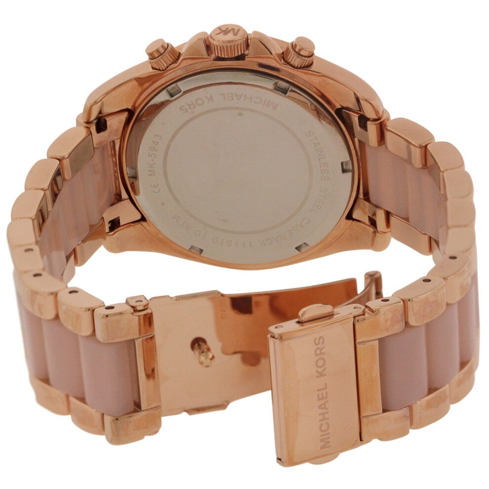 Michael Kors Blair Rose Gold-Tone Chronograph Ladies Wrist Watch MK5943