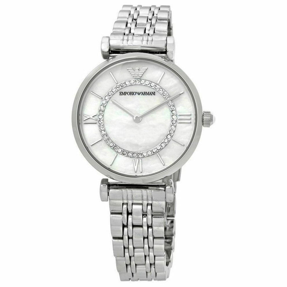 Emporio Armani Ladies Wrist Watch - Mother Of Pearl Dial - Stainless Steel AR1908