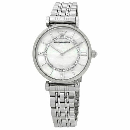 Emporio Armani Ladies Wrist Watch - Mother Of Pearl Dial - Stainless Steel AR1908