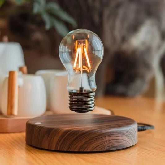 Square Magnetic Levitation Lamp Creativity Floating Glass LED Bulb Home Office Desk Decoration Birthday Gift Table Novelty Night Light