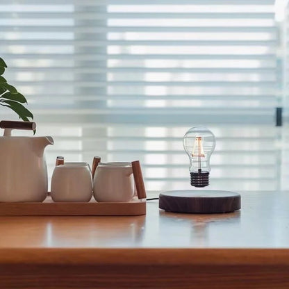 Square Magnetic Levitation Lamp Creativity Floating Glass LED Bulb Home Office Desk Decoration Birthday Gift Table Novelty Night Light