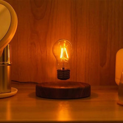 Square Magnetic Levitation Lamp Creativity Floating Glass LED Bulb Home Office Desk Decoration Birthday Gift Table Novelty Night Light