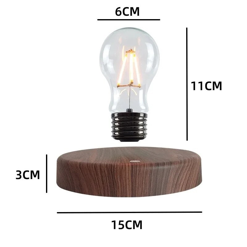 Square Magnetic Levitation Lamp Creativity Floating Glass LED Bulb Home Office Desk Decoration Birthday Gift Table Novelty Night Light