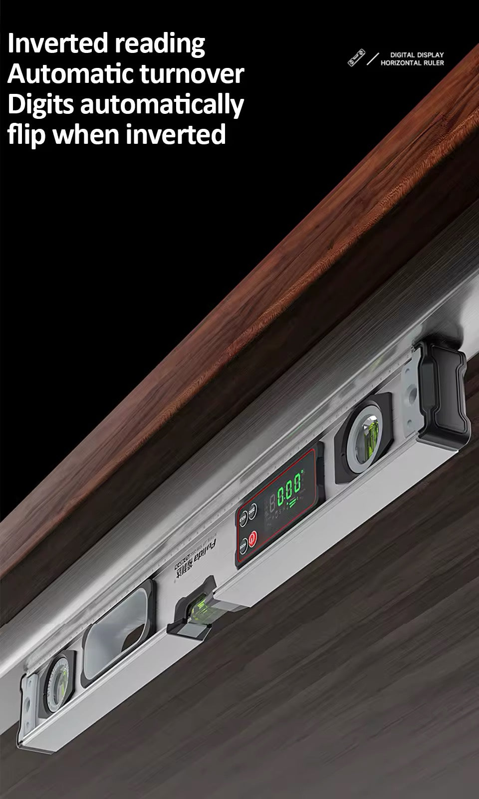 Digital Protractor Angle Finder Inclinometer Magnets Spirit Level Angle Slope 0-90 °Electronic Level Ruler 20-50MM with LED Display 40CM