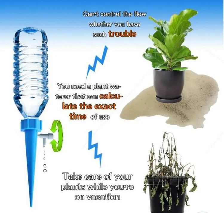 Garden Herbs Fruit Plants Veg Flowers Automatic Irrigation Tool Self Supplying Watering Spikes System Hydration Waterers Planters Pack Of 12