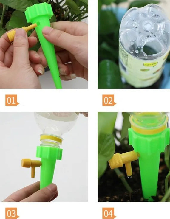 Garden Herbs Fruit Plants Veg Flowers Automatic Irrigation Tool Self Supplying Watering Spikes System Hydration Waterers Planters Pack Of 12