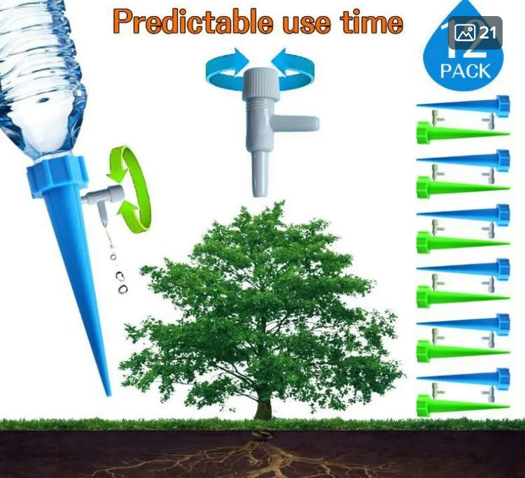 Garden Herbs Fruit Plants Veg Flowers Automatic Irrigation Tool Self Supplying Watering Spikes System Hydration Waterers Planters Pack Of 12