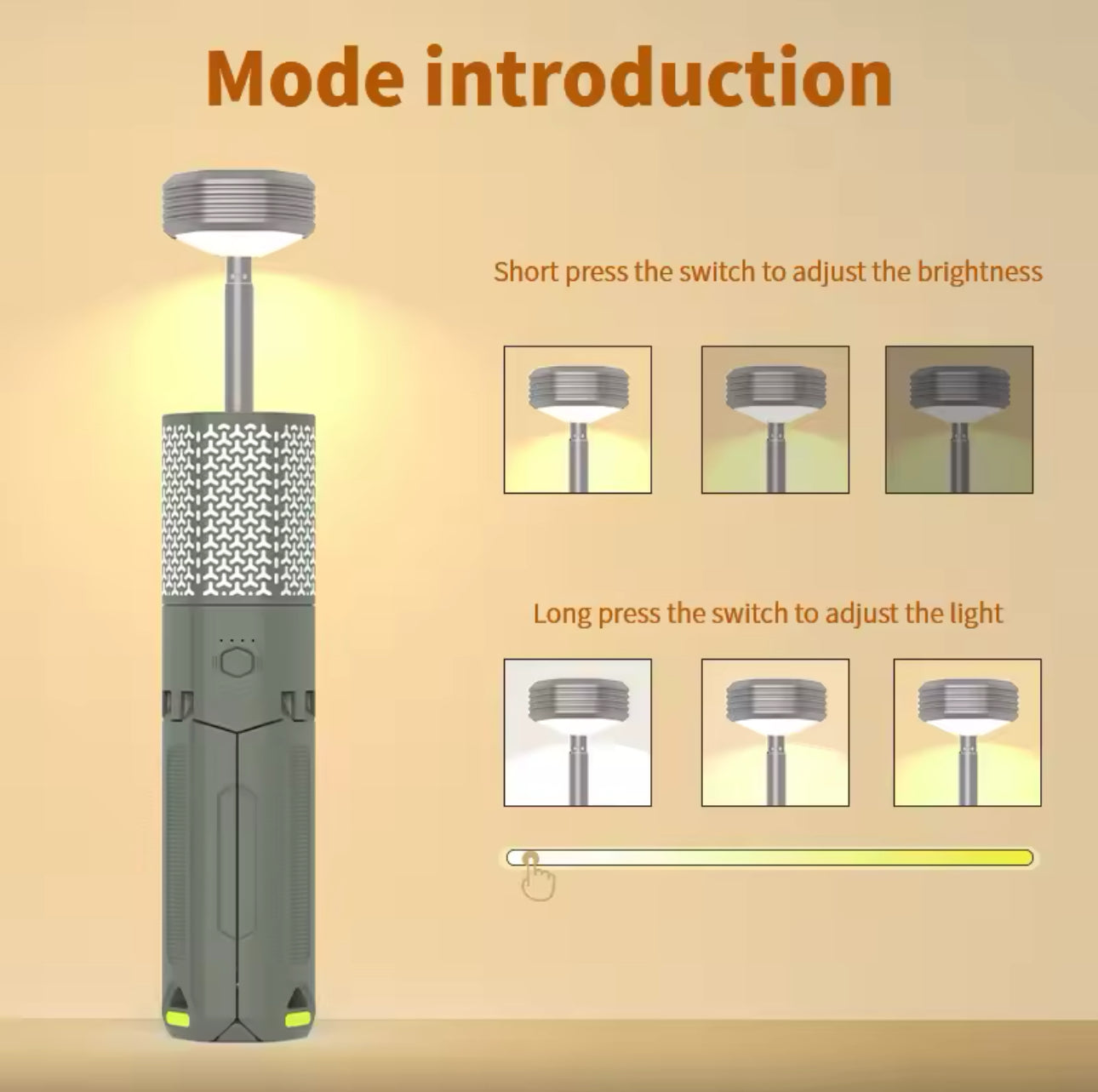 LED Outdoor Camping Hiking Exploring Lantern, UBS Rechargeable, Adjustable Colour Temperature Outdoor Portable Lantern, IP65 Waterproof