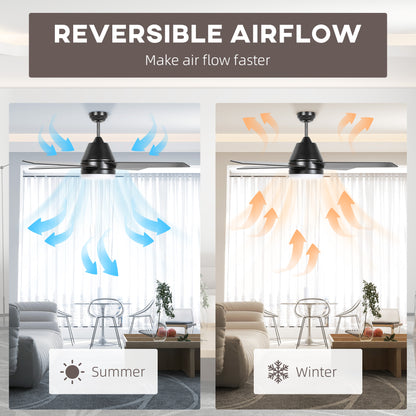 Ceiling Fan with LED Light, Flush Mount Ceiling Fan Lights with Reversible Blades, Remote, Black and Walnut Brown