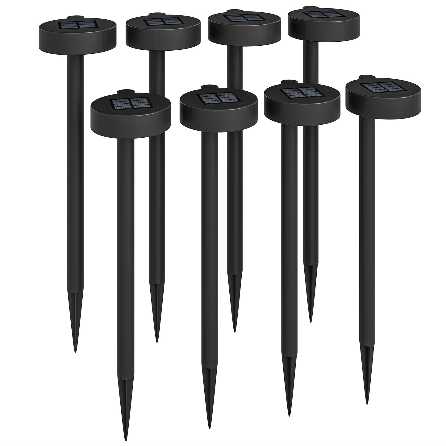 Solar Lights Outdoor Garden Stake 8 Pack Pathway Lighting, Solar Stake Lights W/ Auto On/Off LED, IP44 Waterproof for Path, Patio and Landscape