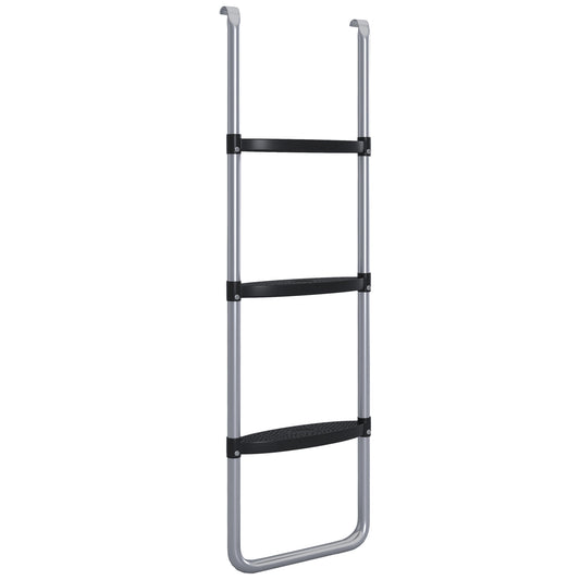 Galvanised Steel Trampoline Ladder, 2 Steps/3 Steps Outdoor Trampoline Accessories for 6ft, 8ft, 10ft, 12ft, 13ft, 14ft, 16ft Trampoline, 110L x 32Wcm,